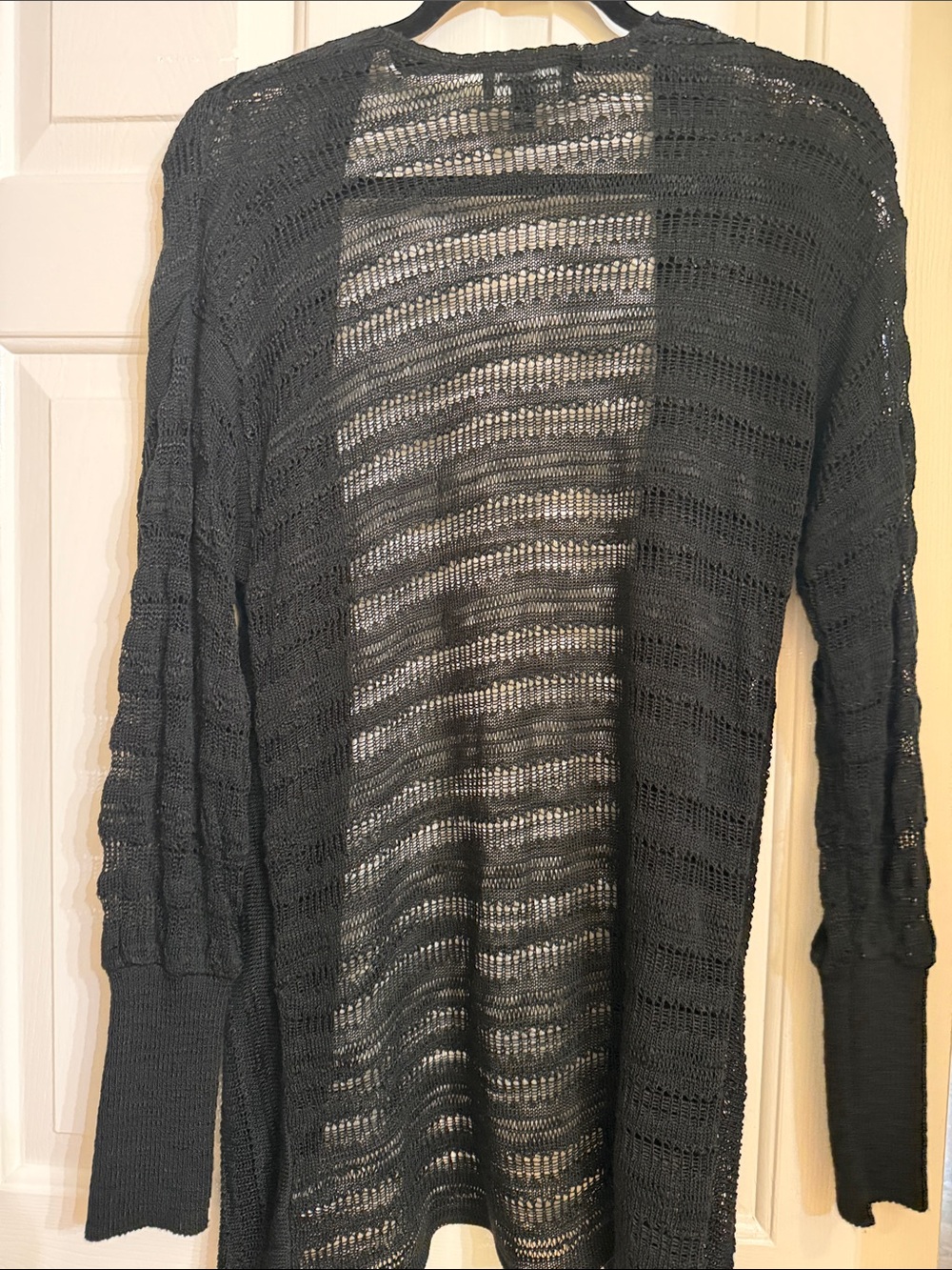 Express Open-Front black Knit Cardigan - Picture 6 of 6